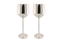Stainless Steel Goblet Wine Glass Set of 2