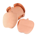 Aluminum Apple Shape Coaster Set of 4 with Holder