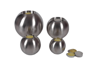 [DCTT_006] Stainless Steel Ball Shape Candle (T-light) Holder Set of 2