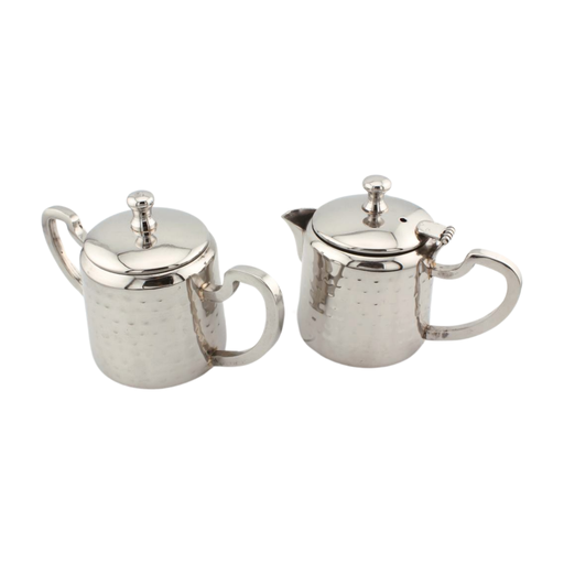 [DCTT_009] Stainless Steel Elegant Creamer & Sugar Pot Set