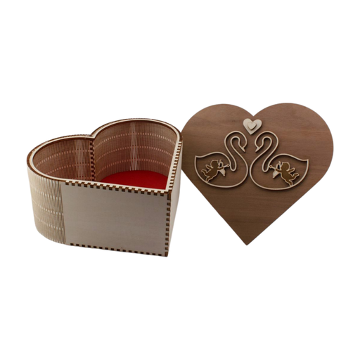 [DCWP_015] Swan Love Duo Reusable Wooden Box Set