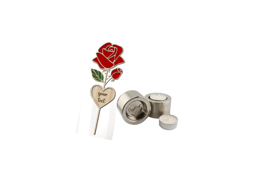 [DCWP_021] Laser Cut Red Rose with Candle Holder